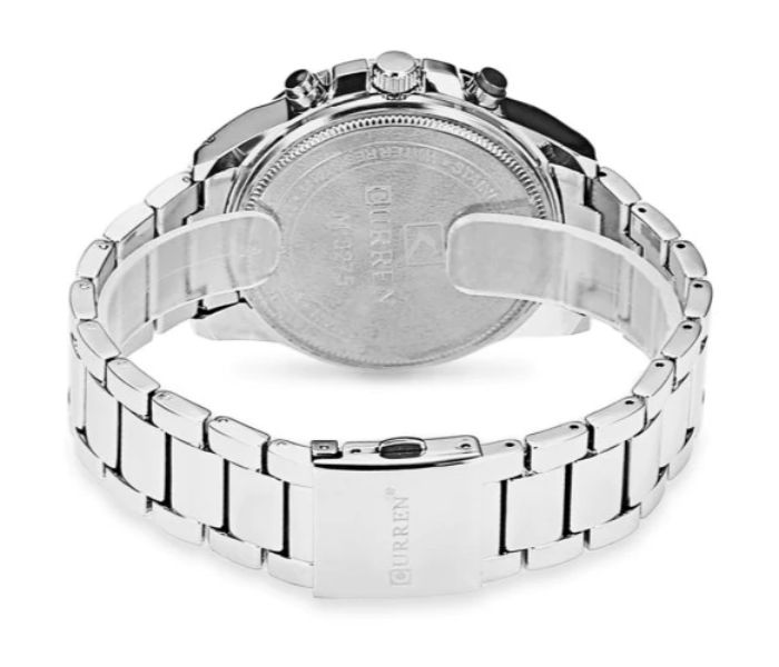 Curren 8275 Analog Business Watch For Men Silver and White - Zoom Image 3