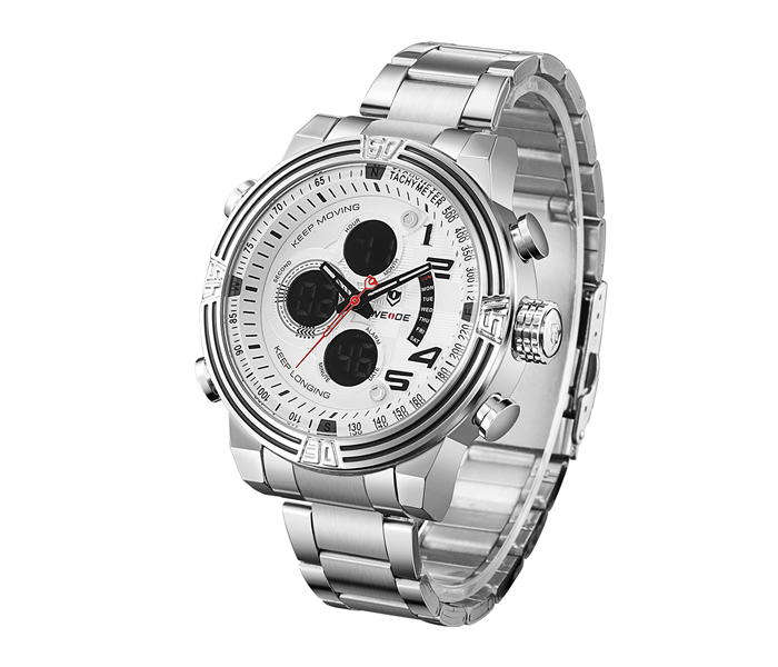 Weide WH-5209MB Analog and LCD Digital Watch Silver and White - Zoom Image 3