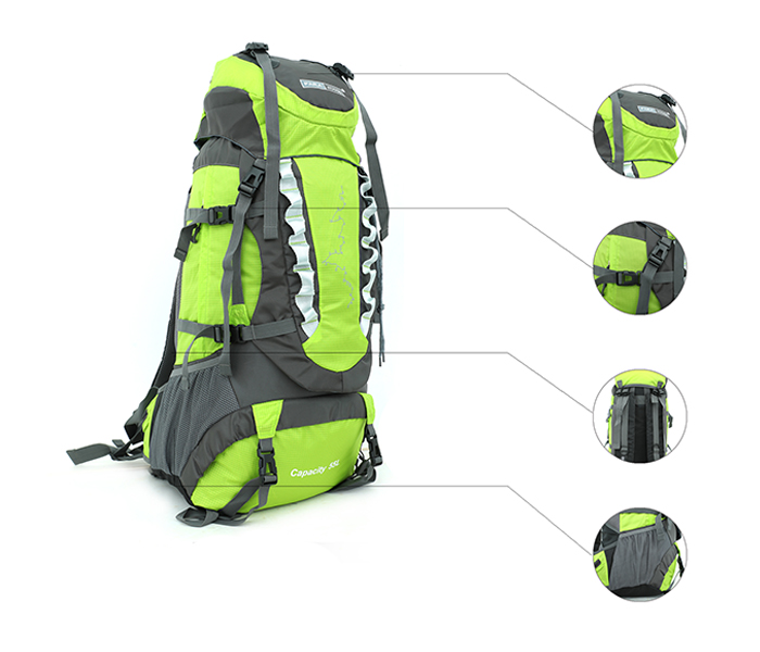 Para John PJMB8314 55 Litre Mountain Bag - Green & Grey - Zoom Image