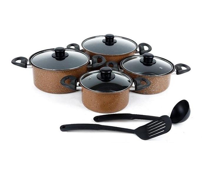 Epsilon EN4141 Nonstick Cookware Set - Brown, 10 Pieces - Zoom Image 1