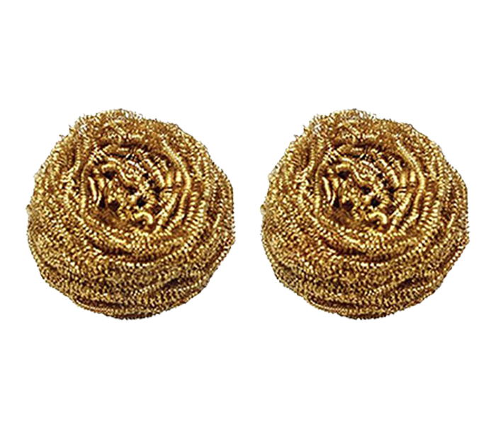 Royalford RF8585 8cm Copper Plated Super Scourer - 2 Pieces, Gold - Zoom Image