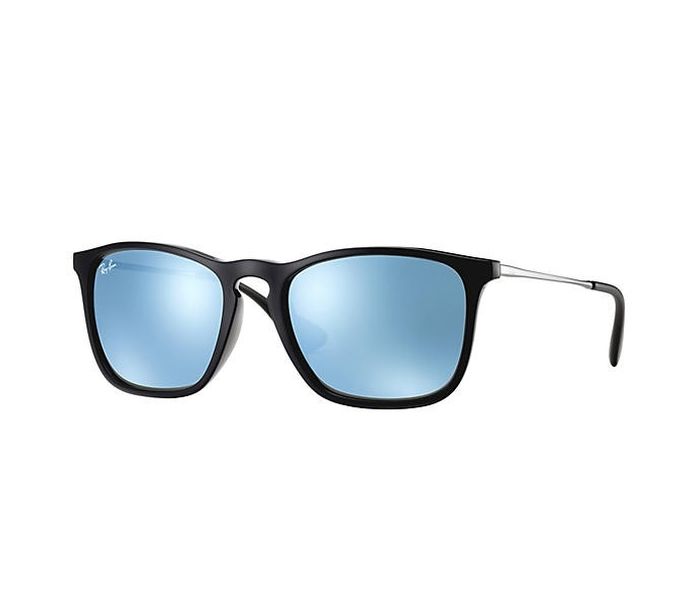 Ray-Ban 0RB4187F 601/30 Wayfarer Black Gunmetal Frame & Silver Mirror Mirrored Sunglasses for Unisex - Zoom Image 2