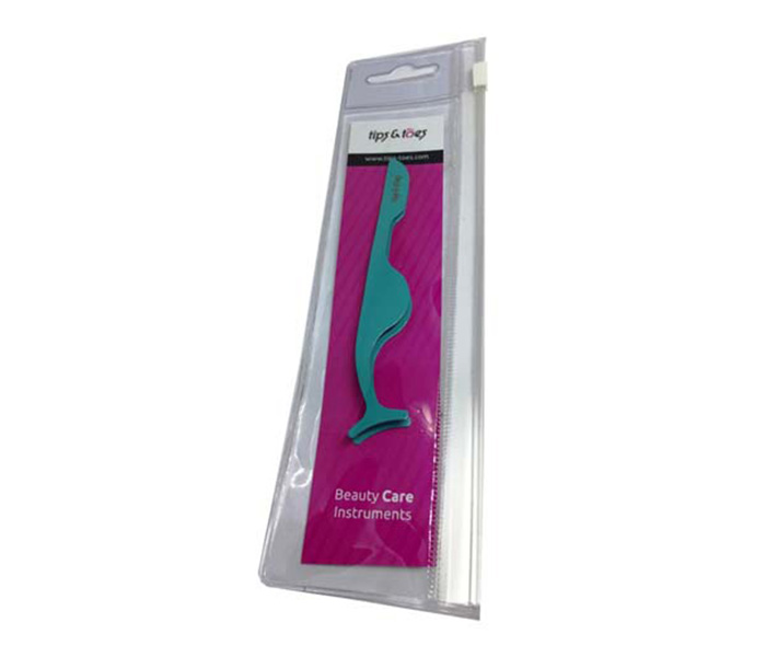 Tips & Toes TT-036SG Stainless Steel Eyelash Tweezers - Sea Green - Zoom Image 4