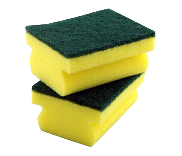 Royalford RF4853 Stainless Steel Rosele Wilkins Sponge Scrubber - Yellow & Green - Zoom Image