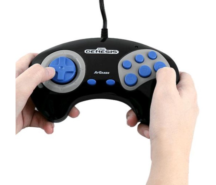 Sega Genesis Game Player Sonic the Hedgehog 1 and 2 Plug into TV With Built-in 12 Sega Games SGP12 Black - Zoom Image 3