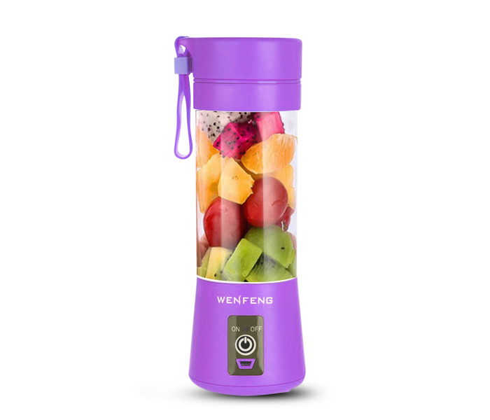 Portable Rechargeable 4B Juice Blender with 4 Stainless Steel Blade - Purple - Zoom Image 1