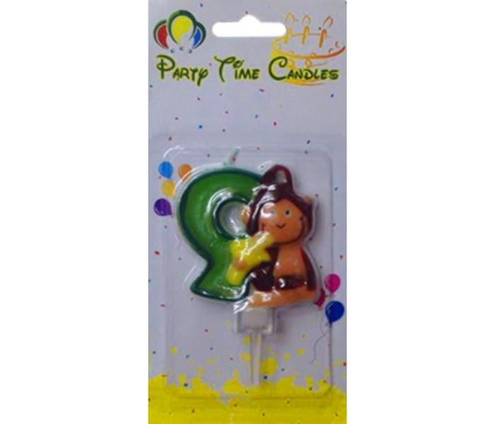 Party Time M116 Animal Birthday Candle 9 Multicolor - Zoom Image