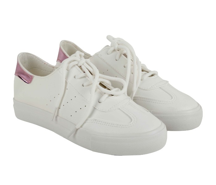 Ladies Stylish Comfort Shoes 35 UK 31649 White and Pink - Zoom Image 3