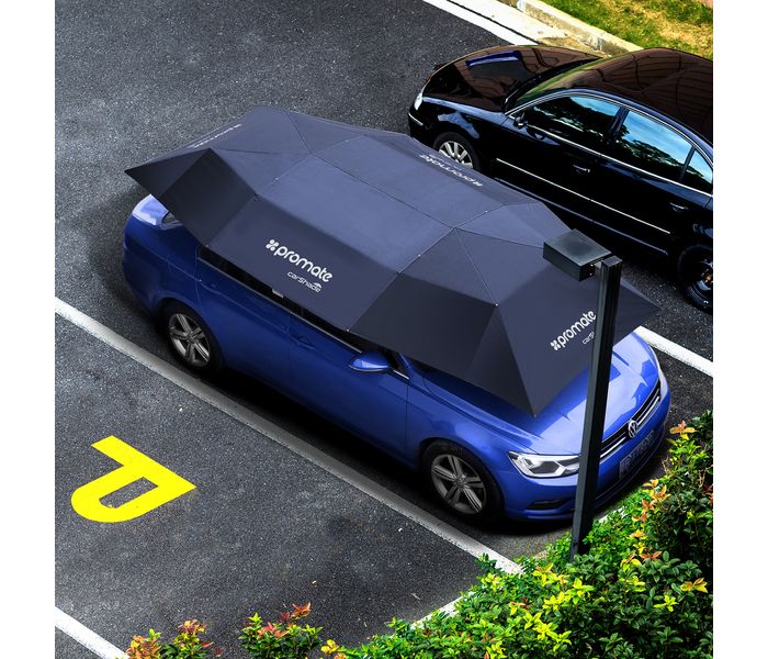 Promate Carshade 4 x 2.1 Meters Automatic Folded Umbrella Shelter Car Cover with Remote Control - Black - Zoom Image 1