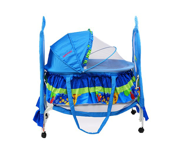 Baby Plus BP8297 Baby Swing Cradle Cum Crib with Removable Mosquito Net - Blue - Zoom Image 3