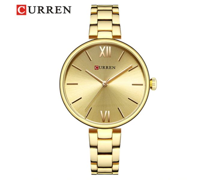 Curren 9017 Quartz Watch For Women Gold - Zoom Image