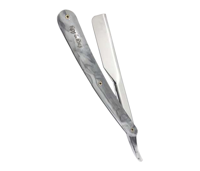 Tips & Toes TT-646 Stainless Steel Professional Straight Razor for Classic Shaving, Grey - Zoom Image 1