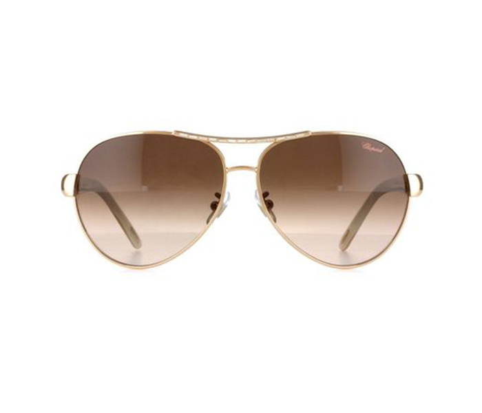 Chopard SCHA59S 8FCX Oval Copper Gold Frame & Brown Mirrored Sunglasses for Women - Zoom Image 4