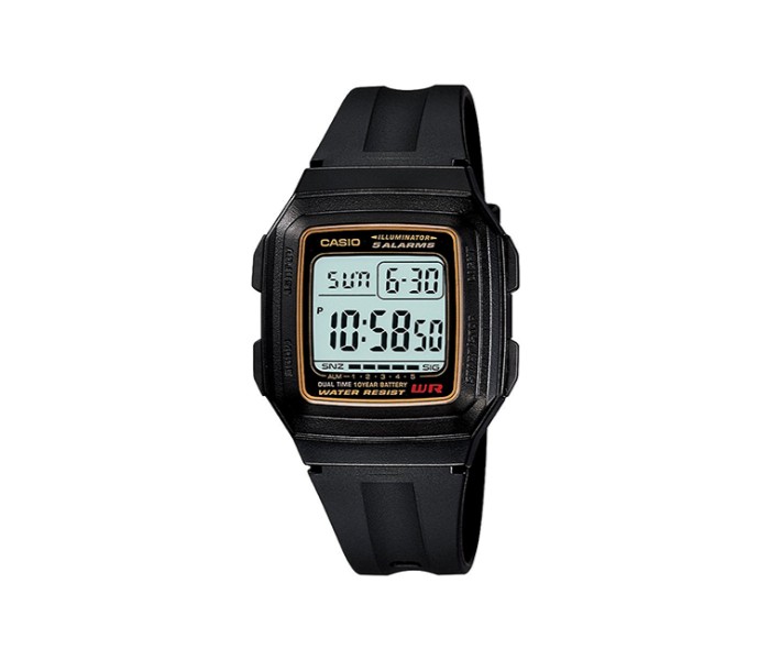 Casio F-201W-1DF Mens Digital Watch Black - Zoom Image