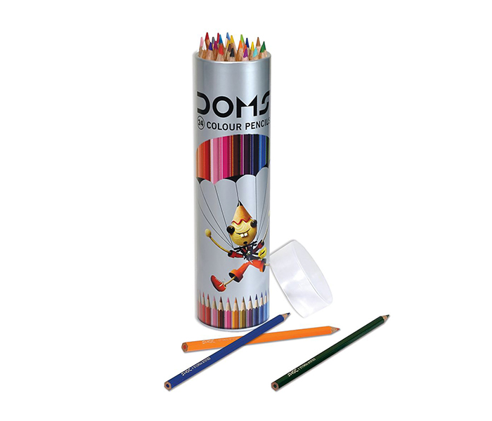 DOMS DM-7202 24 Shade Pencil Round Tin Pack - Zoom Image