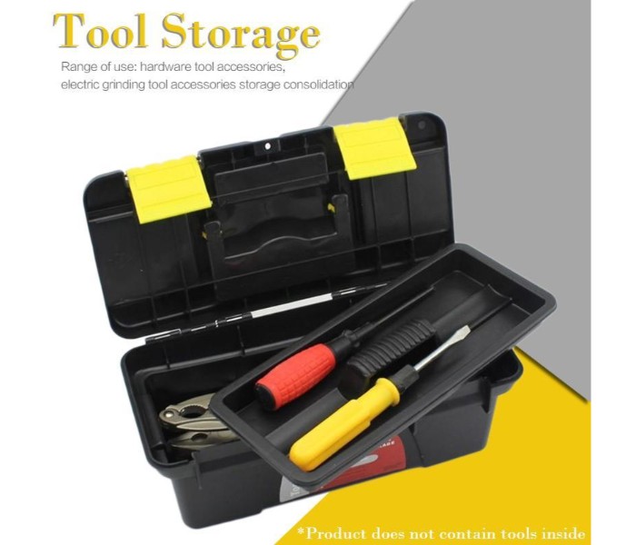 Taqdeer T-10 10 Inch Hardware Tool Storage Box Yellow and Black - Zoom Image 1