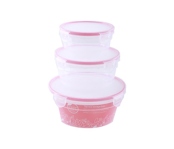 Epsilon EN3818 3 Pieces Round Shape Storage Containers  - Clear - Zoom Image