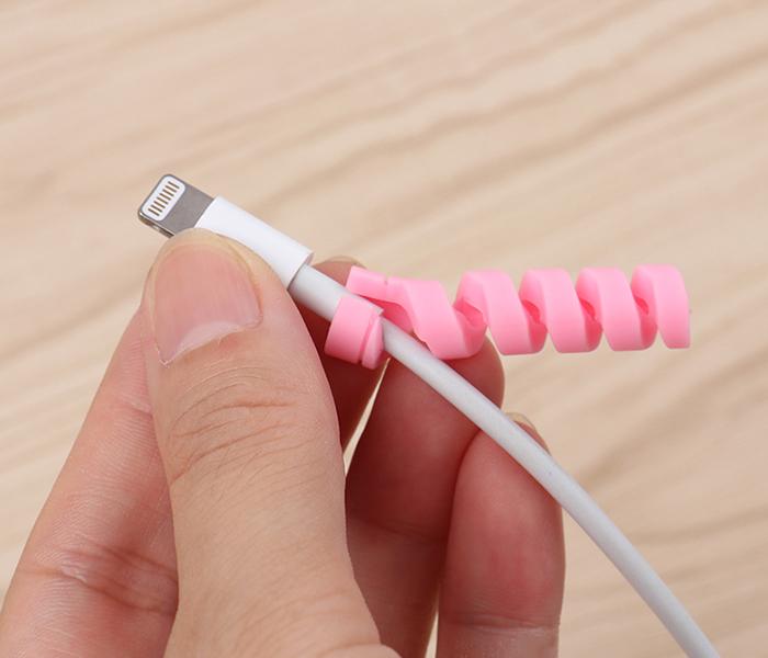 4 Pieces Silicone Spiral Cable Protector for Android - Multicolour - Zoom Image 5