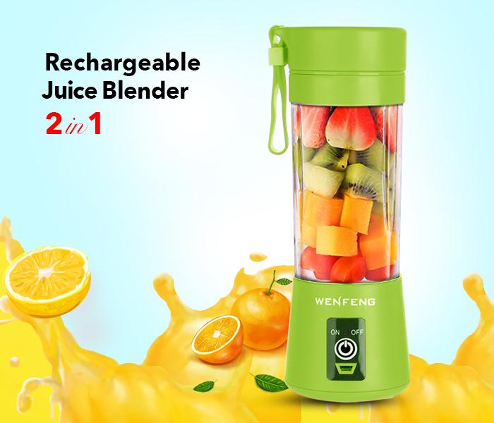 Portable Rechargeable Juice Blender 2B with USB Green , JA016 - Zoom Image