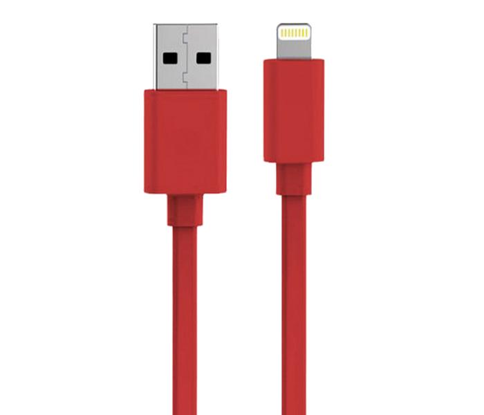 Trands TR-CA805 MFi Lightning Flat Data Cable - 1m, Red - Zoom Image