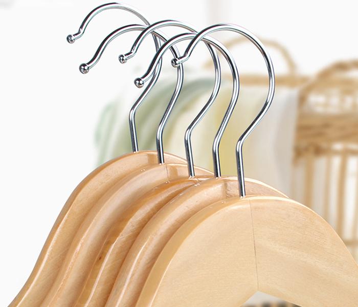 6 Pieces Wooden Coat Hanger - Beige - Zoom Image 3