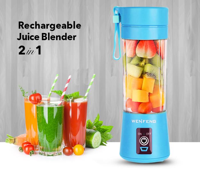 Portable Rechargeable Juice Blender 2B with USB Blue , JA016 - Zoom Image