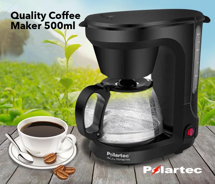 Polartec PT-303 6 Cup Coffee Maker 500ml - Black - Zoom Image 2