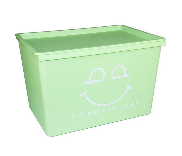 Taqdeer YN-913  Smiley Finishing Plastic Storage Box 15 Litre - Green - Zoom Image 2