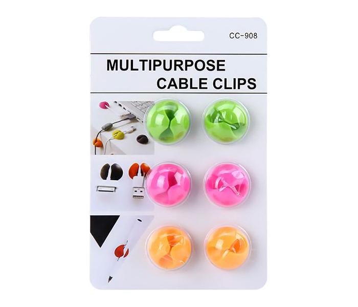 Ozone 6 Pieces Multipurpose Cable Clips - Zoom Image 1