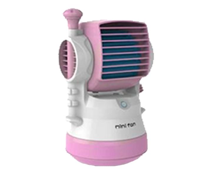 Mini Fashion Water Spray Fan - Pink & White - Zoom Image 5