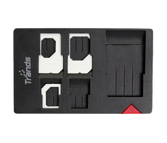 Trands TR-SA77 Multi Function SIM & Memory Card Holder - Black - Zoom Image 1