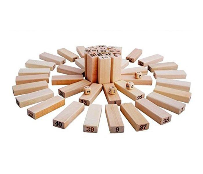 Magicwand 51 Pieces Wooden Stacking Blocks Toy with 4 Dices - Zoom Image 2