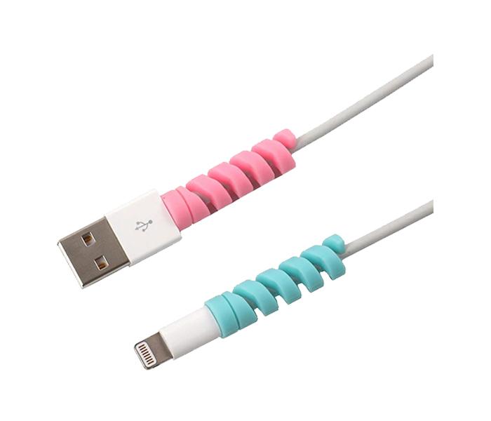 4 Pieces Silicone Spiral Cable Protector for Android - Multicolour - Zoom Image 4