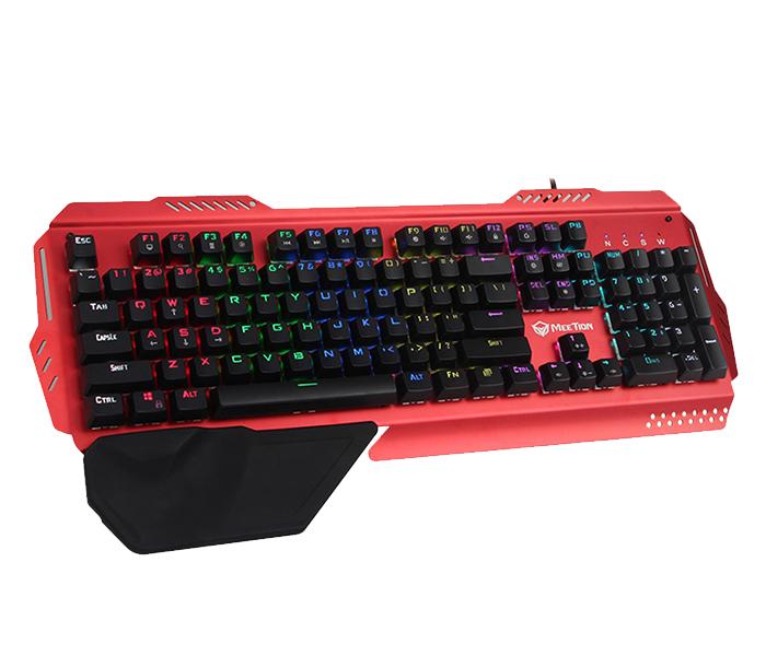 Meetion MT-MK20 RGB Multimedia Metal Mechanical Keyboard - Red - Zoom Image 3