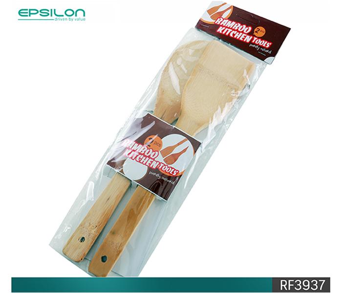 Epsilon EN3937 2 Pieces Wooden Bamboo Kitchen Tools - Brown - Zoom Image 1