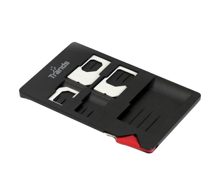 Trands TR-SA77 Multi Function SIM & Memory Card Holder - Black - Zoom Image 3