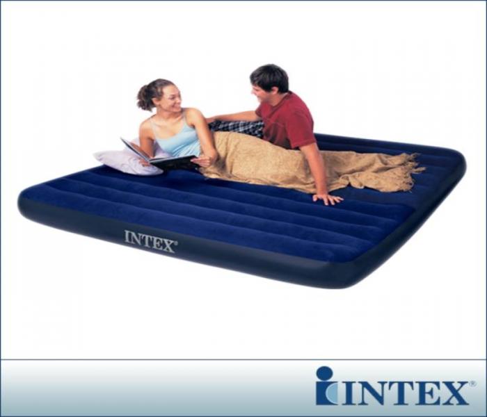 Intex ZX-68759 152 x 203 x 22CM Double Bed Queen Airbed - Blue(blocked) - Zoom Image