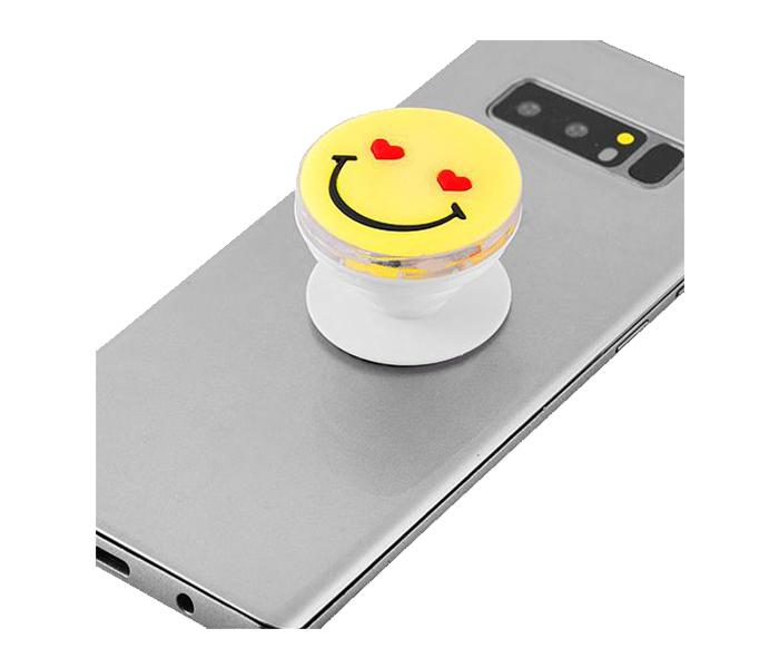 Zen 2 Pieces LED Emoji Design Pop Socket Expanding Stand for Smartphones & Tablets - Yellow - Zoom Image 5