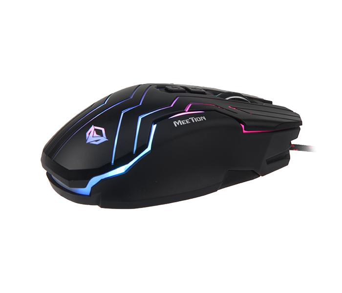 Meetion MT-GM22 Dazzling RGB Ergonomic Gaming Mouse - Black - Zoom Image 2