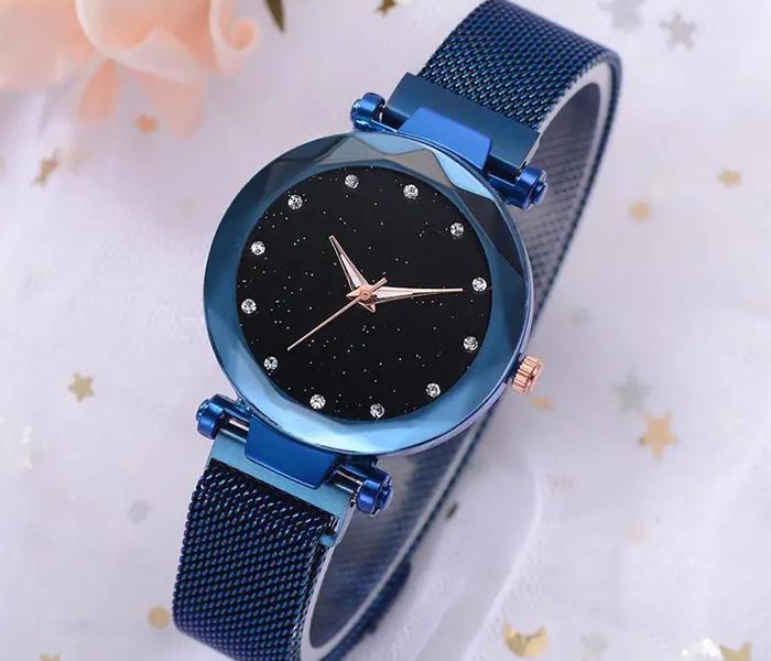 Ladies Quartz Watch With Magnetic Buckles - Blue - Zoom Image 2