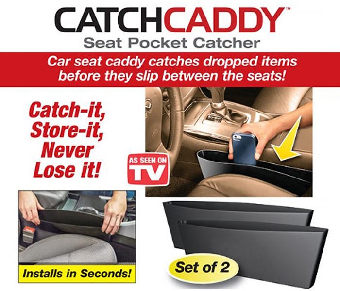 Catch Caddy Seat Pocket Catcher - Black, Set of 2 - Zoom Image 2