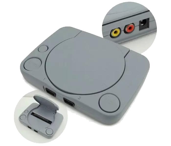 Classic Famicom FC Console in PSX PS1 Design with Zipper Gun - Grey - Zoom Image 2