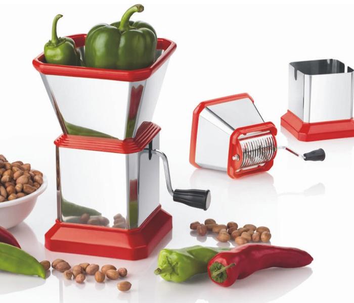 Stainless Steel Vegetable & Dry Fruit Cutter - Red - Zoom Image 3