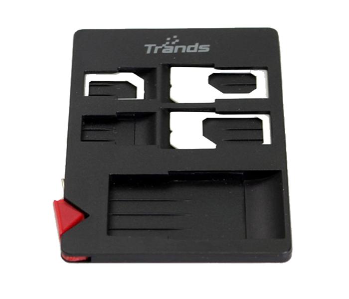 Trands TR-SA77 Multi Function SIM & Memory Card Holder - Black - Zoom Image 2