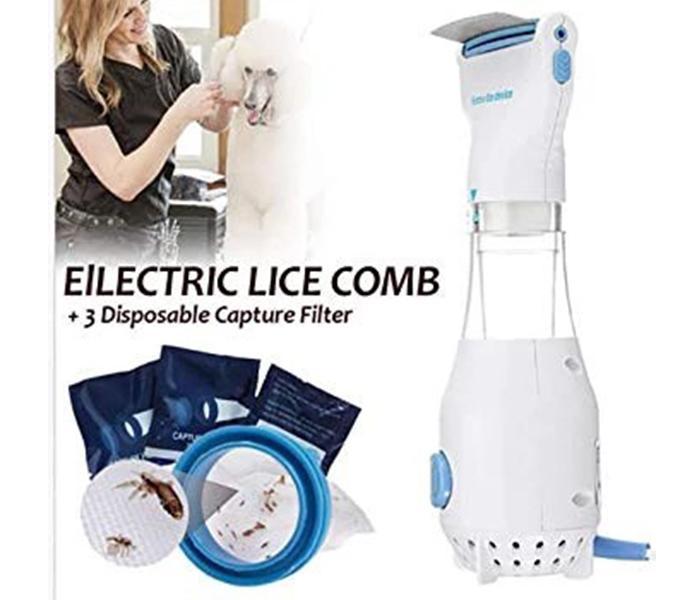 V Comb Electric Vacuum Lice & Nits Remover - White - Zoom Image 5