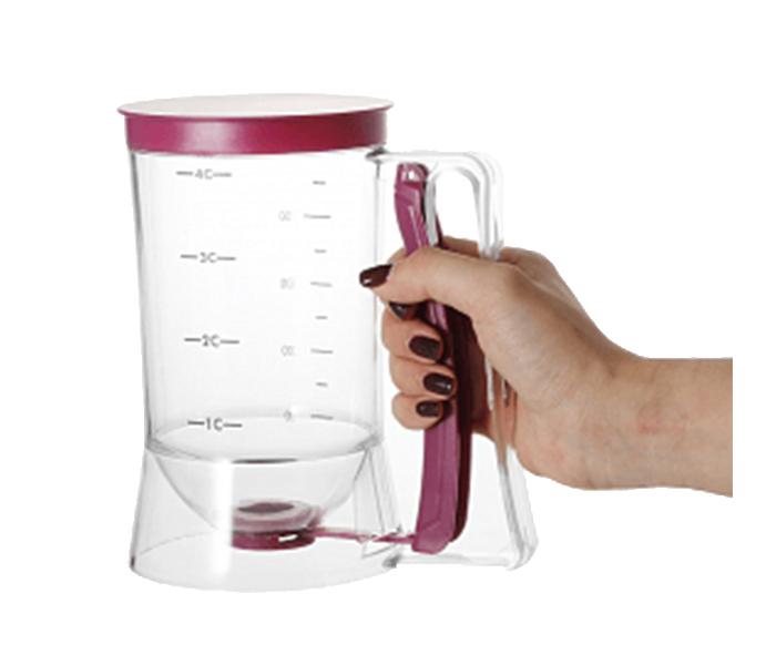 Cyber Cupcake Pancake Cake Batter Dispenser Baking Tools - 900ml, Red & Clear - Zoom Image 3