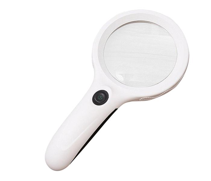 8 LED Light Reading 10X Magnifying Glass - White - Zoom Image 3