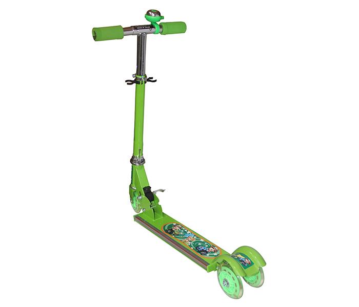 Taqdeer SC-5319 3 Wheel Electric Kids Scooter with Music & LED Lights - Green - Zoom Image 3