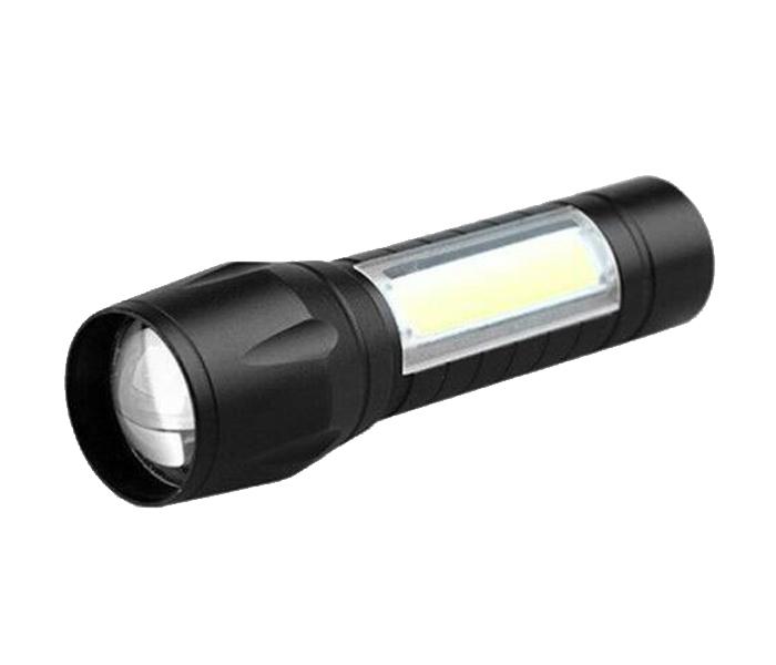 XPE & COB LED Flashlight - Black - Zoom Image 2