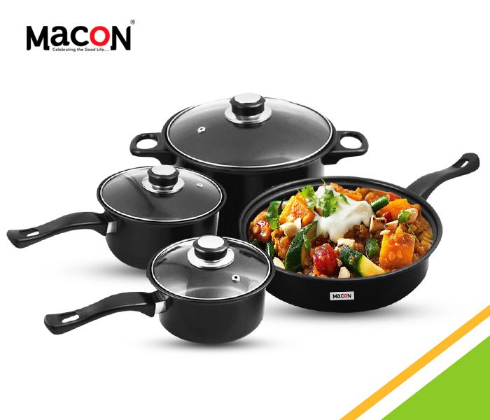 Macon 13 Pcs Non-Stick Cookware Set With Kitchen Tool Set Black - Black, JA018  - Zoom Image 2